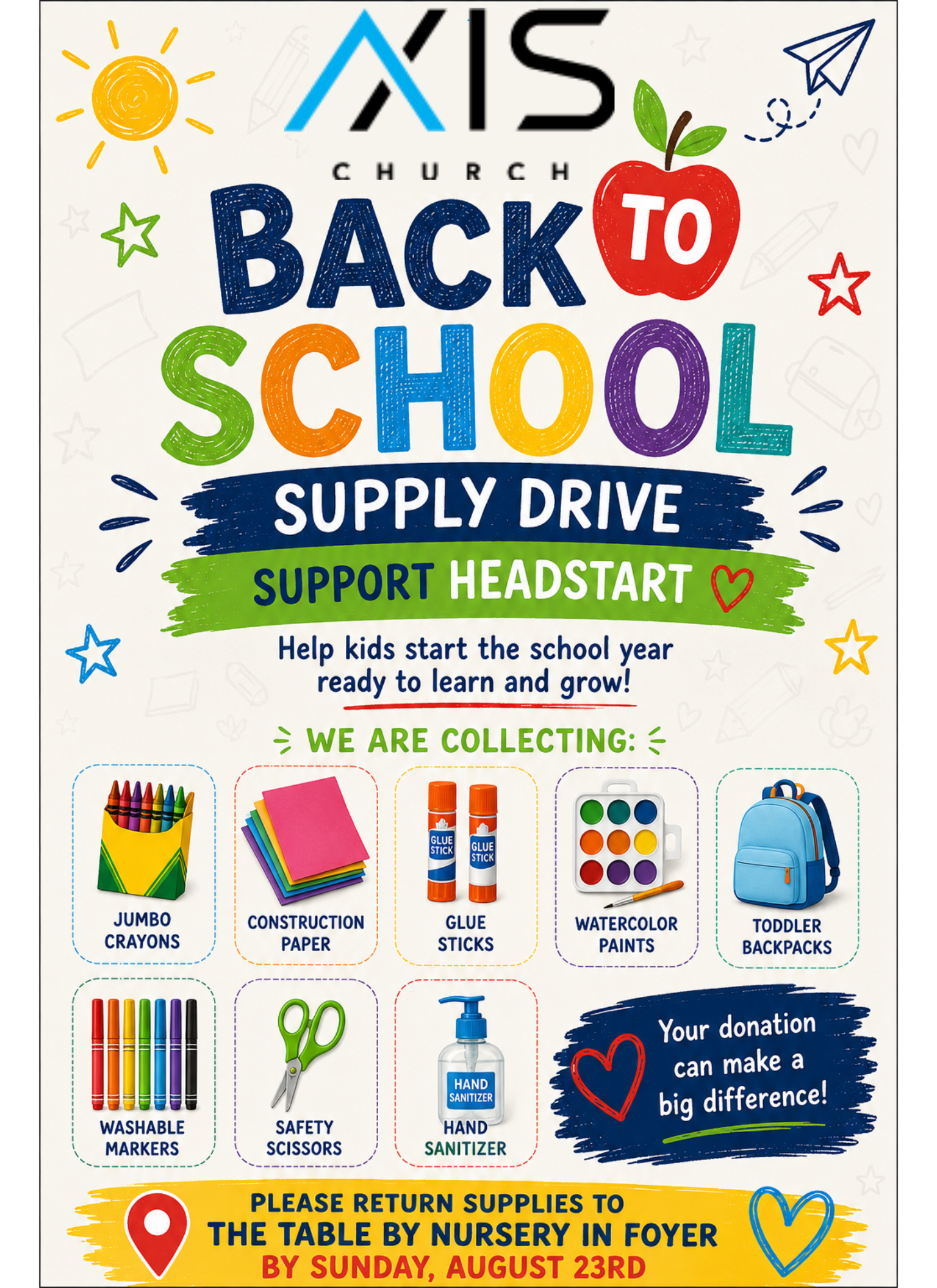 Back To School Supply Drive